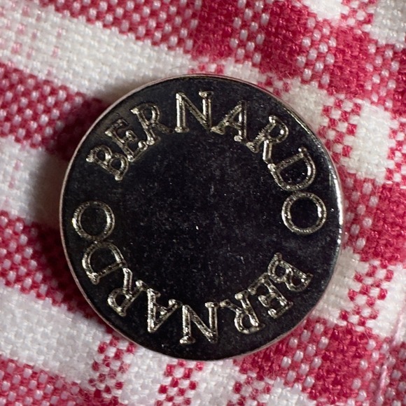 Bernardo Reversible Trench Coat Petal Pink Plaid Belted Lightweight Jacket‎ M - Picture 8 of 10